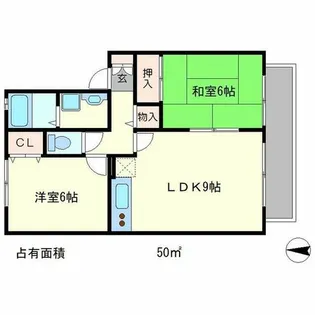 ハイカムール松ヶ崎【2階】の間取り