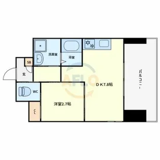 エセリアル清水丘【9階】の間取り