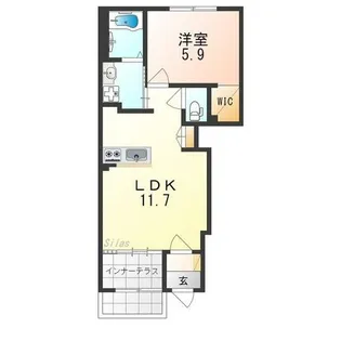 フォルビート ジン【1階】の間取り