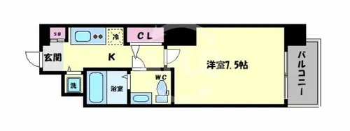 アドバンス上町台グレイス【4階】の間取り
