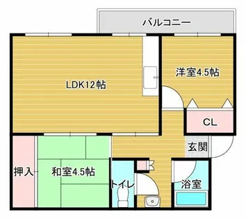 公団狭山住宅1号棟【3階】の間取り