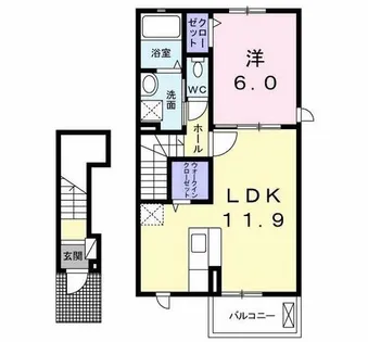 スモールウッズタウン苅田A【203号室】の間取り