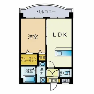 リシェス博多【203号室】の間取り