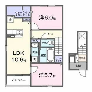 ティエラ・アミー【2階】の間取り