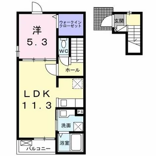 シャン・ド・フルールN【2階】の間取り