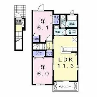 パストラル レーンB【2階】の間取り
