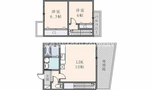 コスモシティーⅡ番館【110号室】の間取り