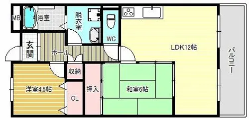 プライムヒル藤井寺【5階】の間取り