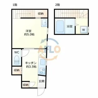 Casa Asteria FUKUSHIMA VI【1階】の間取り