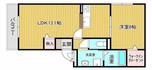 ヴィラ クロシェット【102号室】の間取り