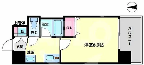 レオンコンフォート新梅田Ⅱ【6階】の間取り