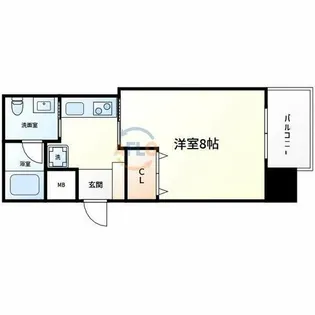 ディオレクレスト東心斎橋【10階】の間取り