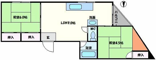サンハイツ笹井【5階】の間取り