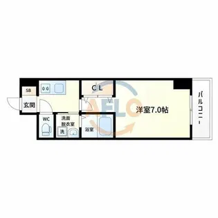 アーバンパーク田辺【8階】の間取り