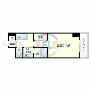 アーバンパーク田辺【5階】の間取り