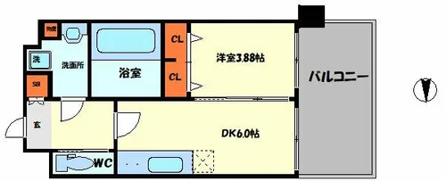 プレジオ関目【9階】の間取り