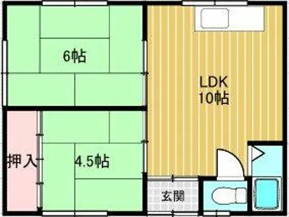 あらいマンション NO.2【2-1号室】の間取り