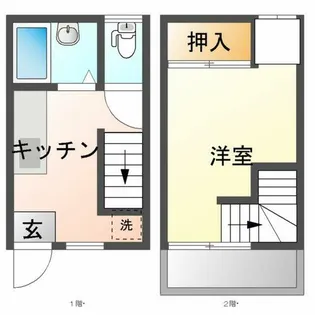 アパートメントP.I.【005号室】の間取り