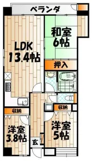 ベルデ不老公園門司【302号室】の間取り