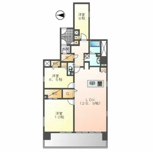 M’s Ark Hisaya-odori(エムズアーク)【12階】の間取り