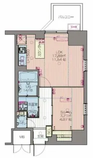 プレジオ本町【6階】の間取り