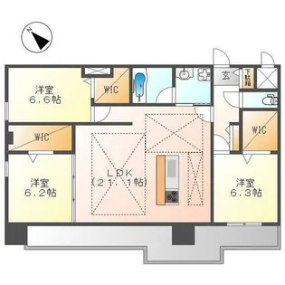 FRENCIA NOIE名駅【1001号室】の間取り