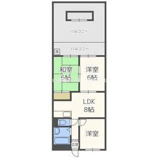淀川中央マンション【2階】の間取り