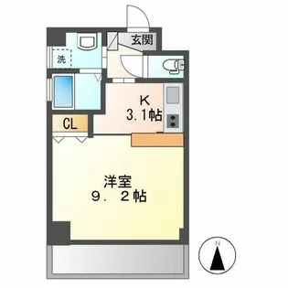シャトレ【402号室】の間取り