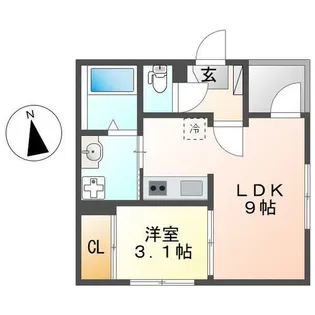 ハーモニーテラス烏森町Ⅲ【1階】の間取り