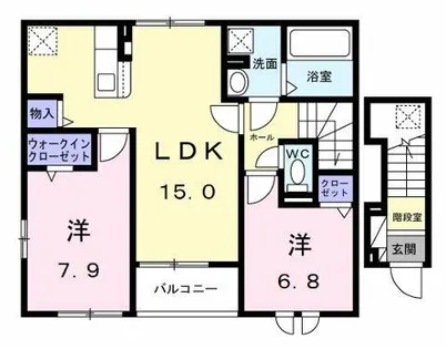 カーサ セレーノ【2階】の間取り