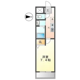プリムローズマンション【102号室】の間取り