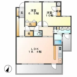 東山公園レジデンス【406号室】の間取り