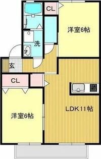 サンライフ旭【A-201号室】の間取り