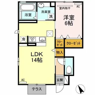 ブリーゼⅡ【1階】の間取り