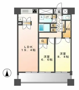 グラン・アベニュー 名駅【13階】の間取り