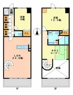 カスタリア伏見【1105号室】の間取り