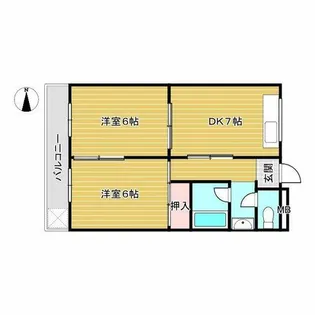 メゾン南加賀屋【501号室】の間取り