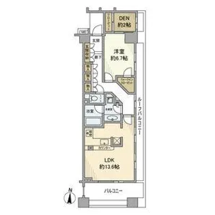 シティハウス伏見駅前【1303号室】の間取り