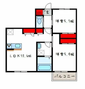 CASA TOA【2階】の間取り