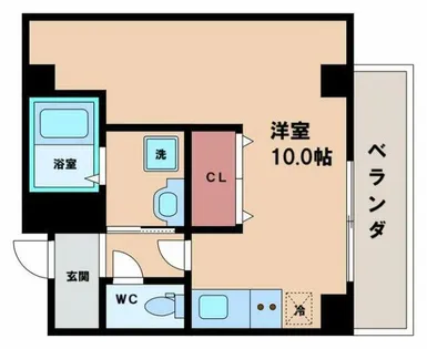 フィオーラマンション天王寺【6階】の間取り