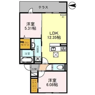 D’room若園【1階】の間取り