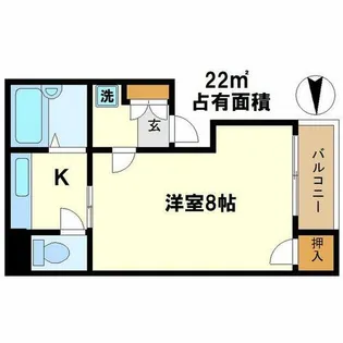 コスモハイツ出町【3階】の間取り
