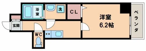 グランパシフィック花園北Ⅱ【8階】の間取り