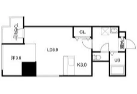 カルフール大通東【7階】の間取り