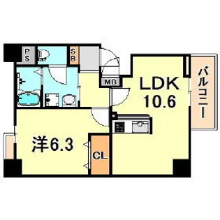 グランブル3【3階】の間取り
