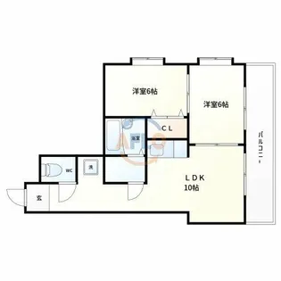 エクレーヌ塚本【3階】の間取り