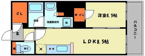 PHOERME TENNOJI East【4階】の間取り
