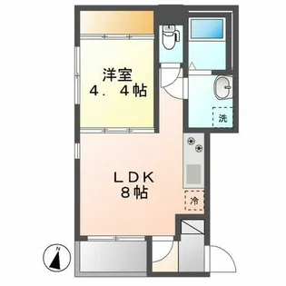 ハーモニーテラス新道【3階】の間取り