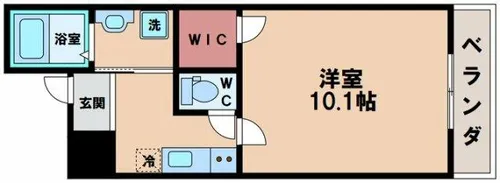 フジパレス田辺EAST【1階】の間取り