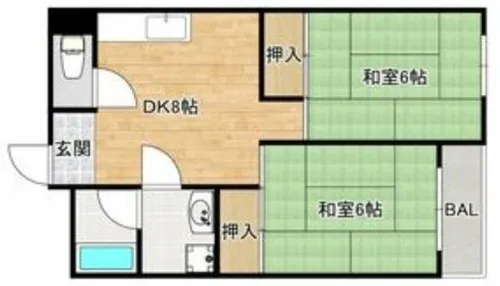 サンハイツ【4階】の間取り